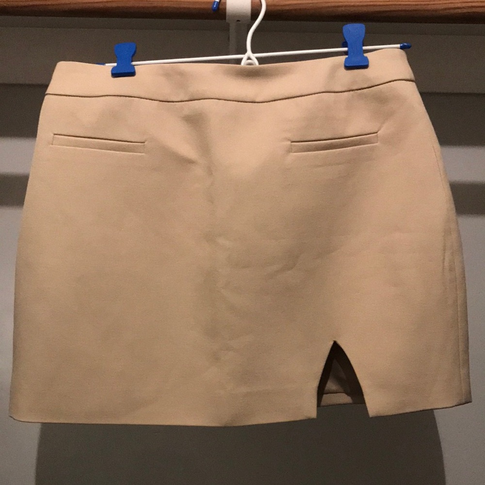 Dazie Beige Mini Skirt with Front Notch NWT